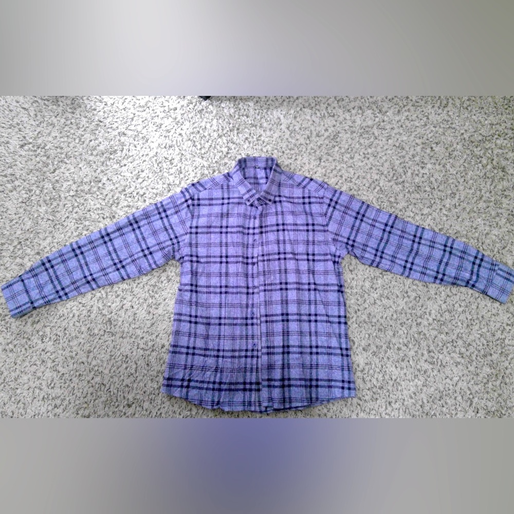 BOGO FREE SALE!! Men’s  Button Down Shirt (M) Blue/Gray Plaid